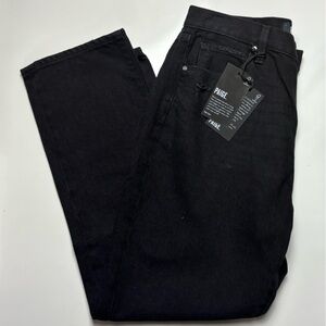 PAIGE Black Straight-Leg Jeans
